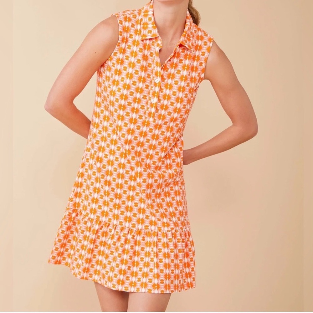 Spartina 449 Orange and Pink Joelle Sleeveless Dress